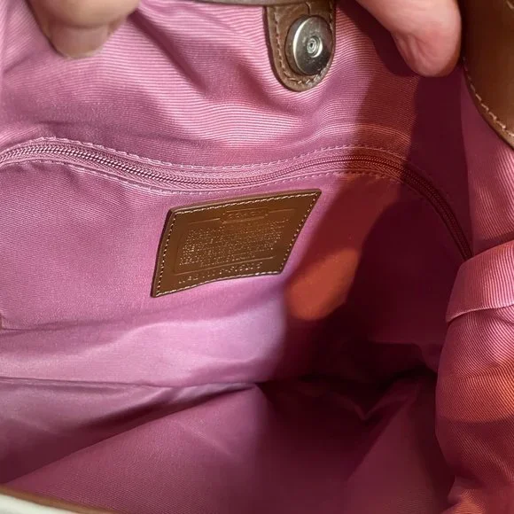 Authentic White "Coach" Purse - Picture 5 of 6